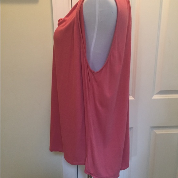 Loft deep peach sleeveless tie front top - Picture 6 of 7